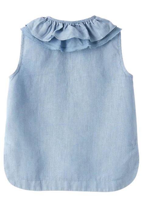 Light blue linen shirt for girls IL GUFO | CA022L6006/MOAZZURRO